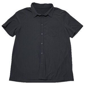 Vuori Men's Short Sleeve Ace Button Down Gray Mens Size XL